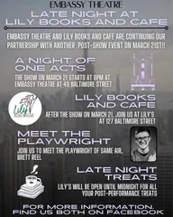 Late Night at Lily Books with Embassy Theater Post Show Hangout